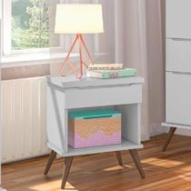 Mesa de Cabeceira Melinda Branco 1 Gaveta para Quarto de Bebê Infantil - Phoenix Baby Mesa de Cabeceira Melinda Branco 1 Gaveta para Quarto de Bebê Infantil - Phoenix Baby
