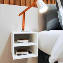 Mesa de Cabeceira Mesinha 60cm Suspensa Madeira Retrô Criado Quarto Nicho