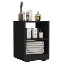 Mesa de Cabeceira Mini Cômoda Mesinha Lateral Cama Quarto Nicho Decoração Decore Preto