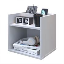 Mesa de Cabeceira Mini Cômoda Mesinha Lateral Cama Quarto Nicho Decoração Madri Branco Mesa de Cabeceira Mini Cômoda Mesinha Lateral Cama Quarto Nicho Decoração Madri Branco