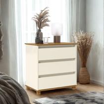 Mesa de Cabeceira Mini Cômoda Organizador 3 Gavetas Luiza - Diversas Cores - MJM Casa dos Móveis