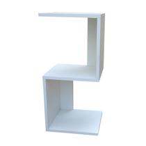 Mesa De Cabeceira Modelo Z - 61cm (A) x 28cm (L) x 25cm (P) Mdf Branco - Campos Modulados