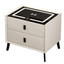 Mesa de Cabeceira Moderna com LED Indução Bluetooth e 2 Gavetas Mesa de Cabeceira Moderna com LED Indução Bluetooth e 2 Gavetas