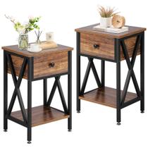Mesa de Cabeceira Moderna VECELO com Gaveta e Prateleira Mesa de Cabeceira Moderna VECELO com Gaveta e Prateleira