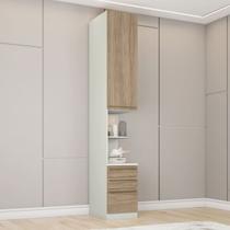 Mesa de Cabeceira Modulada 2 Portas 3 Gavetas Seletto Areia Hp/Jequitibá Henn