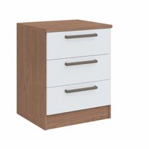 Mesa de Cabeceira Modulada 3 Gavetas Requinte+ 100% MDF Marrom Mesa de Cabeceira Modulada 3 Gavetas Requinte+ 100% MDF Marrom
