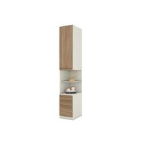Mesa de Cabeceira Modulada Armário de Seletto MC02 c/ 1 Porta e 3 Gavetas Areia/Jequitibá - Henn Mesa de Cabeceira Modulada Armário de Seletto MC02 c/ 1 Porta e 3 Gavetas Areia/Jequitibá - Henn