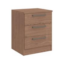 Mesa de Cabeceira Modulada Requinte com 3 Gavetas - Macadâmia Mesa de Cabeceira Modulada Requinte com 3 Gavetas - Macadâmia