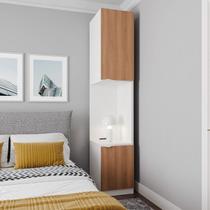 Mesa de Cabeceira Modular Direita 2 Portas 1 Gaveta Hera CabeCasa MadeiraOriginals Algodão Louro/Louro