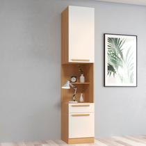 Mesa de Cabeceira Módulo Direito 2 Portas 1 Gaveta San Diego Yescasa Marrom Tauari Ambar/Off White Mesa de Cabeceira Módulo Direito 2 Portas 1 Gaveta San Diego Yescasa Marrom Tauari Ambar/Off White
