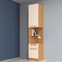 Mesa de Cabeceira Módulo Esquerdo 2 Portas 1 Gaveta San Diego Yescasa Marrom Tauari Ambar/Off White Mesa de Cabeceira Módulo Esquerdo 2 Portas 1 Gaveta San Diego Yescasa Marrom Tauari Ambar/Off White