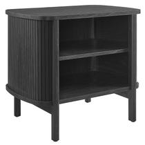 Mesa de cabeceira Modway Cadence Wood Grain Accent Table preta Mesa de cabeceira Modway Cadence Wood Grain Accent Table preta