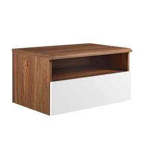 Mesa de cabeceira Modway Envision Wall Mount Walnut White 48x38x32cm Mesa de cabeceira Modway Envision Wall Mount Walnut White 48x38x32cm