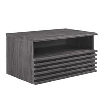 Mesa de cabeceira Modway Render Modern Wall Mount Charcoal de meados do século