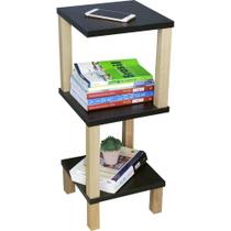 Mesa de Cabeceira Montantes 26x26x64 Preta
