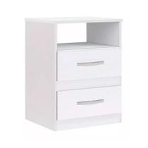Mesa De Cabeceira Moval Apolo Branco 70904 02 gavetas