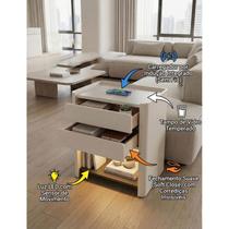 Mesa de Cabeceira Multifuncional Smart Innovare: Carregador por Indução, LED Automático e Soft Close CT-25 Vainilla Mesa de Cabeceira Multifuncional Smart Innovare: Carregador por Indução, LED Automático e Soft Close CT-25 Vainilla