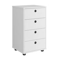 Mesa de Cabeceira Multiuso Classic 4 Gavetas p/ Quarto ou Escritorio