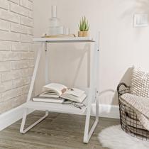 Mesa de Cabeceira Nicho em Aço Begônia CabeCasa MadeiraOriginals Mesa de Cabeceira Nicho em Aço Begônia CabeCasa MadeiraOriginals