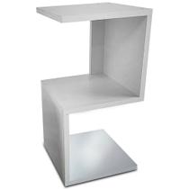 Mesa De Cabeceira Nicho em S MDF Elegante para Quarto - Branco