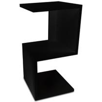Mesa De Cabeceira Nicho em S MDF Elegante para Quarto - Preta