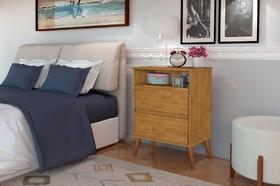 Mesa de Cabeceira ON Estilo Retrô Cor Ypê