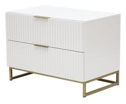 Mesa de Cabeceira Ondulada Maxi Branco Westwing