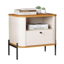 Mesa de Cabeceira Para Quarto Com Pém em Aço 1 Gaveta Mesa de Cabeceira Para Quarto Com Pém em Aço 1 Gaveta