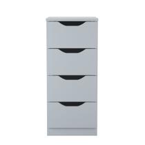 Mesa De Cabeceira Para Quarto Escritório 4 Gavetas Branco