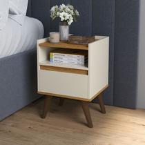 Mesa De Cabeceira Para Quarto Pés Retro Criado 1 Gaveta Cores