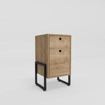 mesa de cabeceira para quarto Wolli - Duas Gavetas - Natura - Móveis Belo