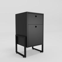 mesa de cabeceira para quarto Wolli - Duas Gavetas - Preto - Móveis Belo