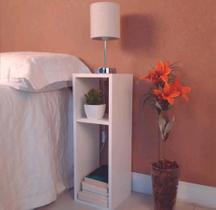 Mesa De Cabeceira Pequena 20x20x60cm Branco Quarto Sala
