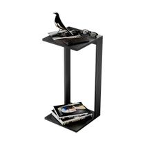 Mesa De Cabeceira Pequena 30x30x65cm Preta Quarto Sala Mesa De Cabeceira Pequena 30x30x65cm Preta Quarto Sala