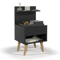 Mesa de Cabeceira Pequena Com Gavetas Moderna Nicho Organizador Retrô Canto Quarto Classic New