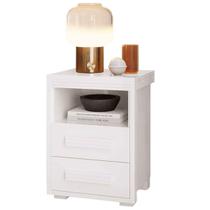 Mesa de Cabeceira Pés Madeira 2 Gavetas Tóquio 100% MDF