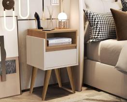 Mesa de Cabeceira Pés Palito 30cm 1 gaveta Mabesa Cores - MJM casa dos Moveis