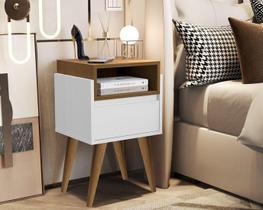 Mesa de Cabeceira Pés Palito de madeira Evora Cores - MJM Casa dos Moveis