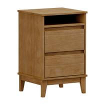 Mesa de Cabeceira Prata 2 Gavetas Nicho - Freijó Mesa de Cabeceira Prata 2 Gavetas Nicho - Freijó