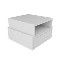 Mesa De Cabeceira Prateleira Com Gaveta Inferior Mdf