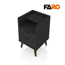 Mesa de Cabeceira Quarto 2 Gavetas com Pés PalitoDecor