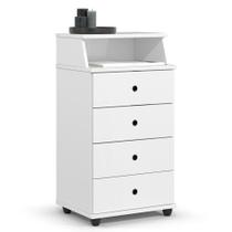 Mesa de Cabeceira Quarto Luxo New II com 4 Gavetas