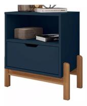 Mesa De Cabeceira Quarto Mini Cômoda Antares 1 Gaveta e 1 Nicho - Azul Cobalto Mesa De Cabeceira Quarto Mini Cômoda Antares 1 Gaveta e 1 Nicho - Azul Cobalto