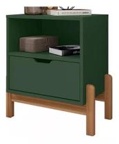 Mesa De Cabeceira Quarto Mini Cômoda Antares 1 Gaveta e 1 Nicho - Verde Mesa De Cabeceira Quarto Mini Cômoda Antares 1 Gaveta e 1 Nicho - Verde