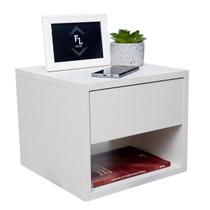 Mesa de Cabeceira Quarto Uma Gaveta e Nicho Decoração Moderna Lateral da Cama Estilo Suspensa