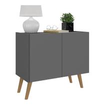 Mesa De Cabeceira Retrô 2 Portas Multimóveis Mp4133 Grafite/natural Grafite/natural Mesa De Cabeceira Retrô 2 Portas Multimóveis Mp4133 Grafite/natural Grafite/natural
