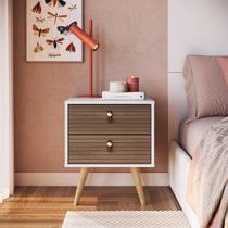 Mesa de Cabeceira Retrô com 2 Gavetas Mesa de Cabeceira Retrô com 2 Gavetas
