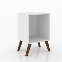 Mesa de Cabeceira Retrô com Nicho Rt 3013 Branco Mesa de Cabeceira Retrô com Nicho Rt 3013 Branco