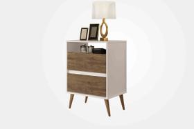 Mesa de Cabeceira Retro Lotus 2G Off W. Jequitibá J&A Móveis