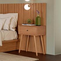 Mesa de Cabeceira Retrô MDF Com Gaveta Dalla Costa Mesa de Cabeceira Retrô MDF Com Gaveta Dalla Costa